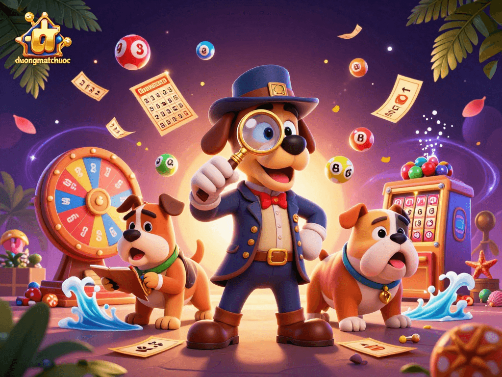 Join the adventure in duongmatchuoc as the detective and his bulldog uncover golden poker clues amidst vibrant casino elements!