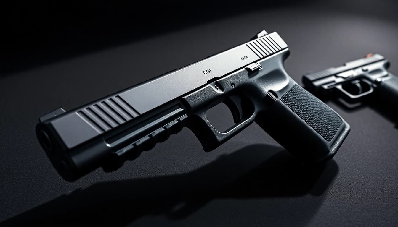 Showcasing the glock 26 gen 5 mos slide, emphasizing its design and compatibility features.