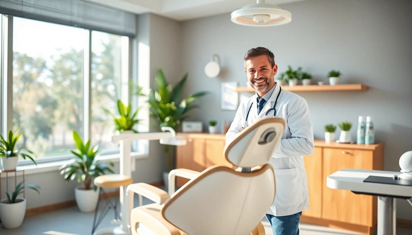 Engaging family dentistry environment showcasing a professional dentist with patients.