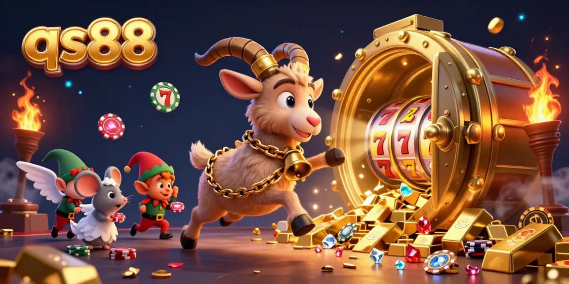 Experience thrilling gaming action at qs88 with cartoon characters in a festive horror casino.