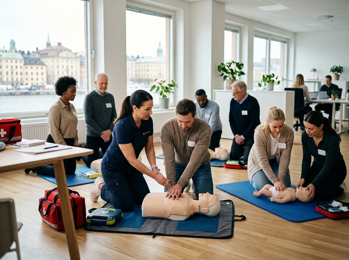 Professionell HLR utbildning i Stockholm på er arbetsplats