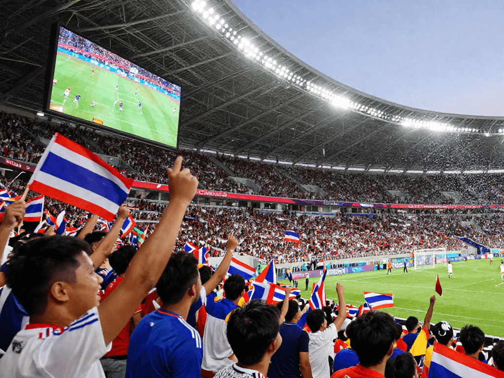 แฟนบอลชาวไทยร่วมเชียร์ในสนามฟุตบอลโลก 2026 พร้อมเดิมพันบอลโลกรอบชิง