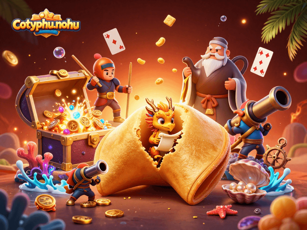 Cotyphu-nohu players engage with a dynamic 3D gaming scene of fortune and strategy.