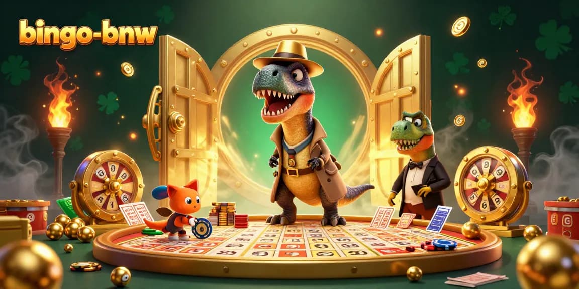 Engage in thrilling gameplay at bingo-bnw with a dynamic 3D bingo scene featuring entertaining characters.