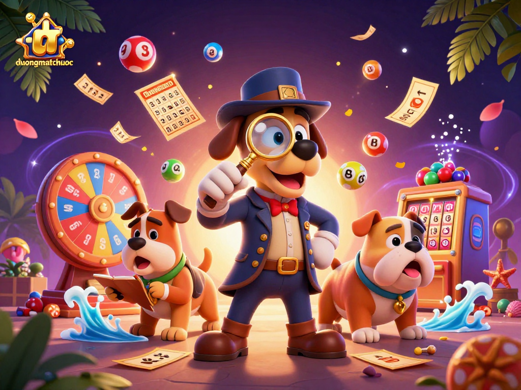 Join the adventure in duongmatchuoc as the detective and his bulldog uncover golden poker clues amidst vibrant casino elements!