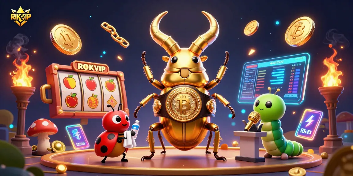 Experience thrilling casino action with RIKVIP's vibrant 3D illustration showcasing dynamic gaming elements.