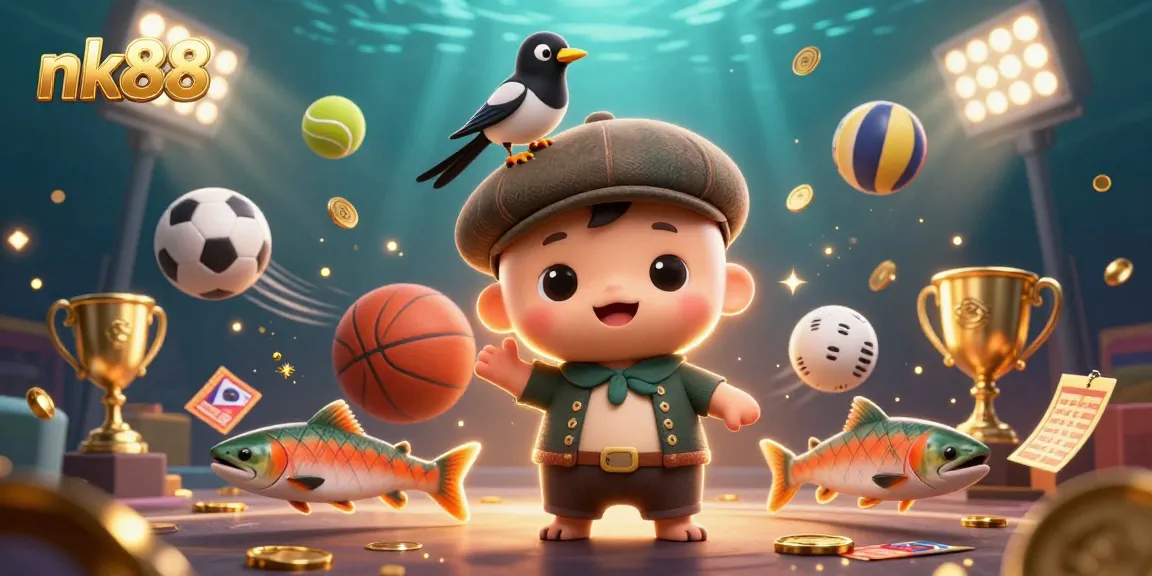 Engage in thrilling gameplay with nk88's vibrant online casino experience featuring colorful characters.