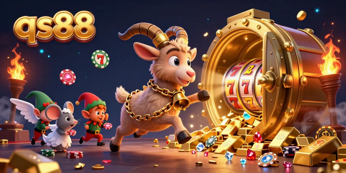Experience thrilling gaming action at qs88 with cartoon characters in a festive horror casino.