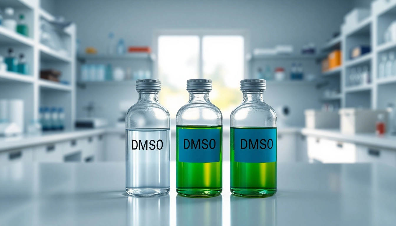 DMSO store inc presenting high-quality pharmaceutical-grade DMSO in a professional lab setting.