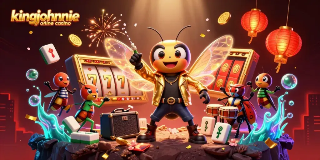 Experience the vibrant action of the kingjohnnie online casino with 3D cartoon characters and slots.