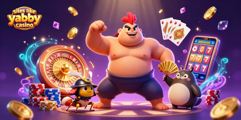 Engage with thrilling experiences at sites like yabby casino, featuring a dynamic casino battle scene.