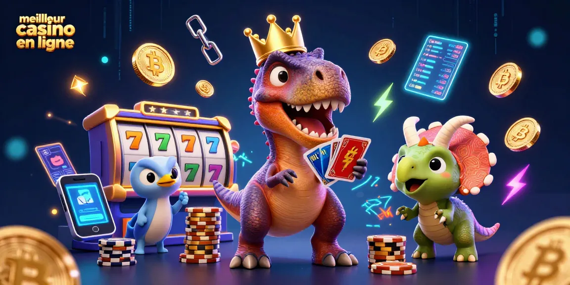 Les meilleurs casinos en ligne animent un spectacle avec un T-Rex jouant aux cartes et un Tricératops empilant des jetons.