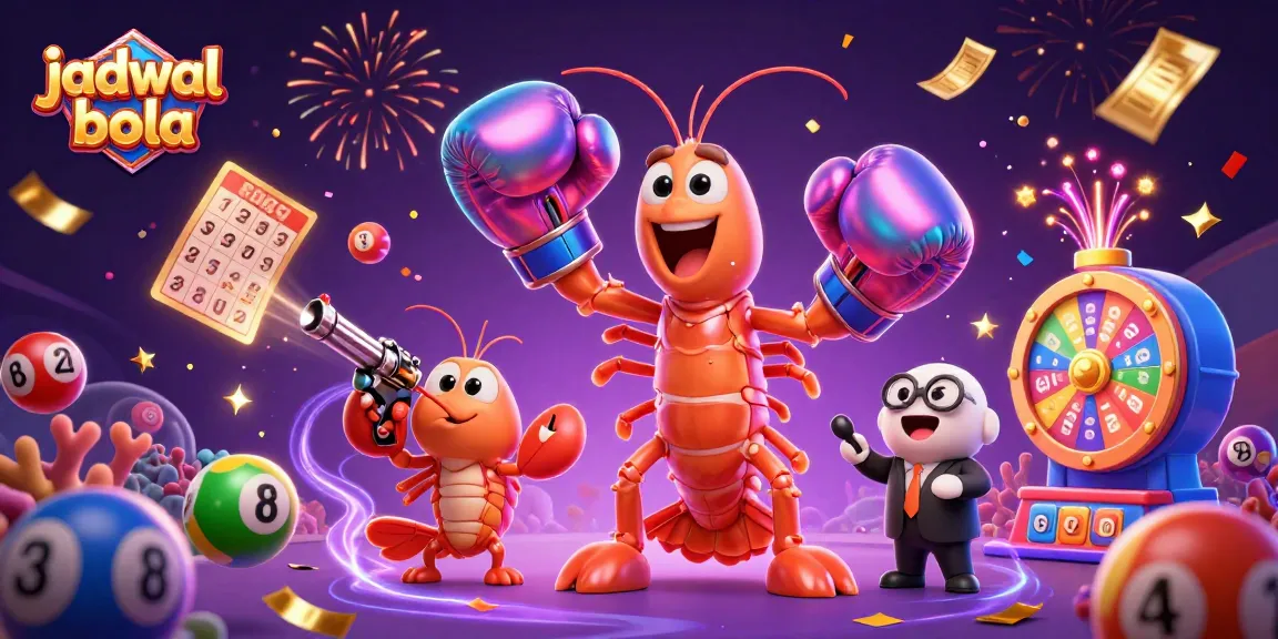 Experience the excitement of jadwal bola with lottery balls and vibrant casino elements.