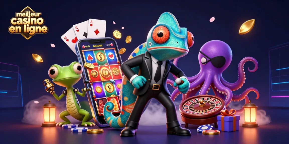 Découvrez le meilleur casino en ligne avec un caméléon agent secret et un gecko génie.