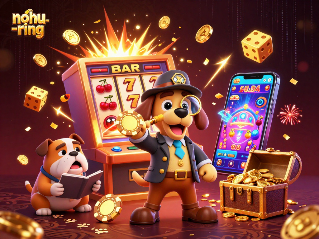 Engage with nohu-ring as the detective explores a slot machine world filled with treasures.