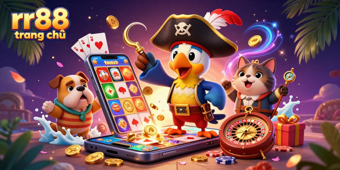 Engage with rr88 trang chủ as a pirate captain enters an exciting casino scene filled with games and rewards.