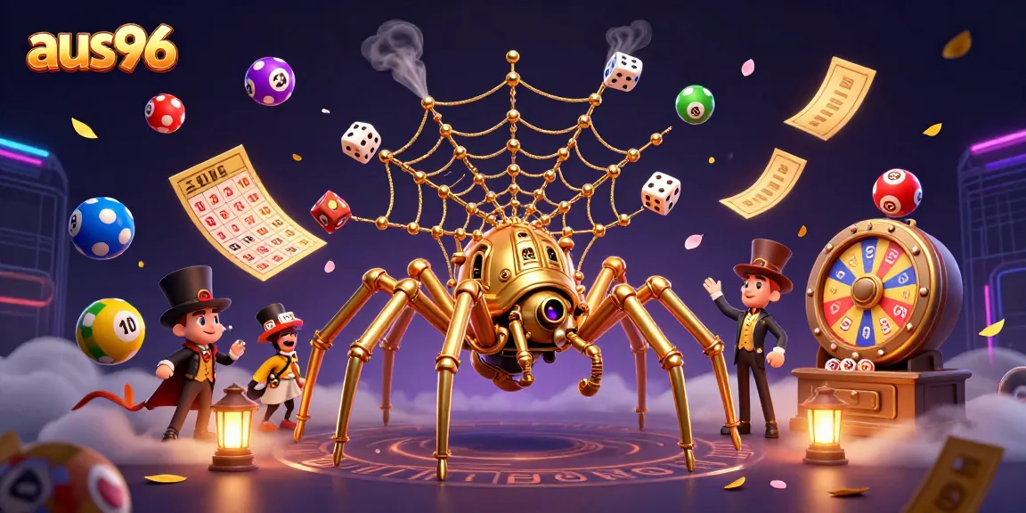 Engage with aus96's thrilling world of gambling through an immersive 3D casino illustration.