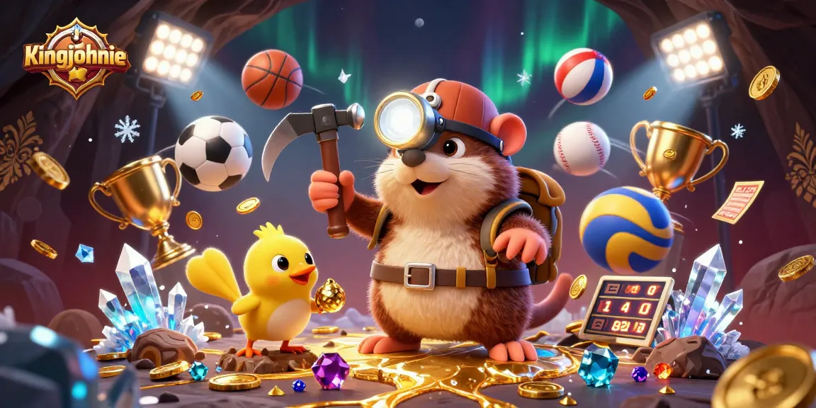 kingjohnnie showcases thrilling sports betting action with a treasure hunter and dynamic game elements