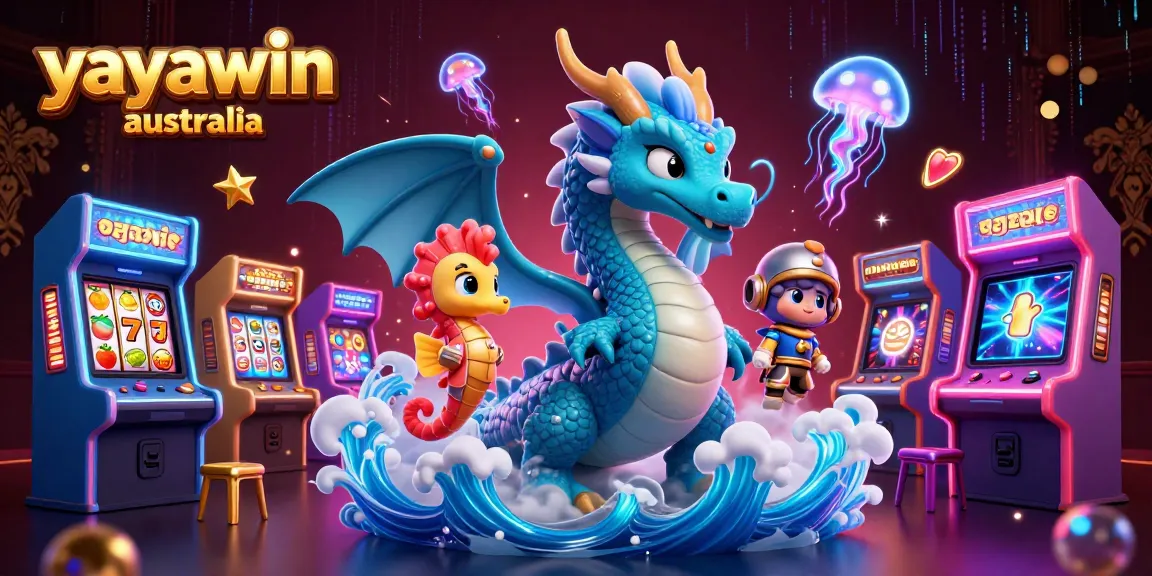 Engage with yayawin australia's vibrant online pokies scene featuring dragon, seahorse, and neon jellyfish.