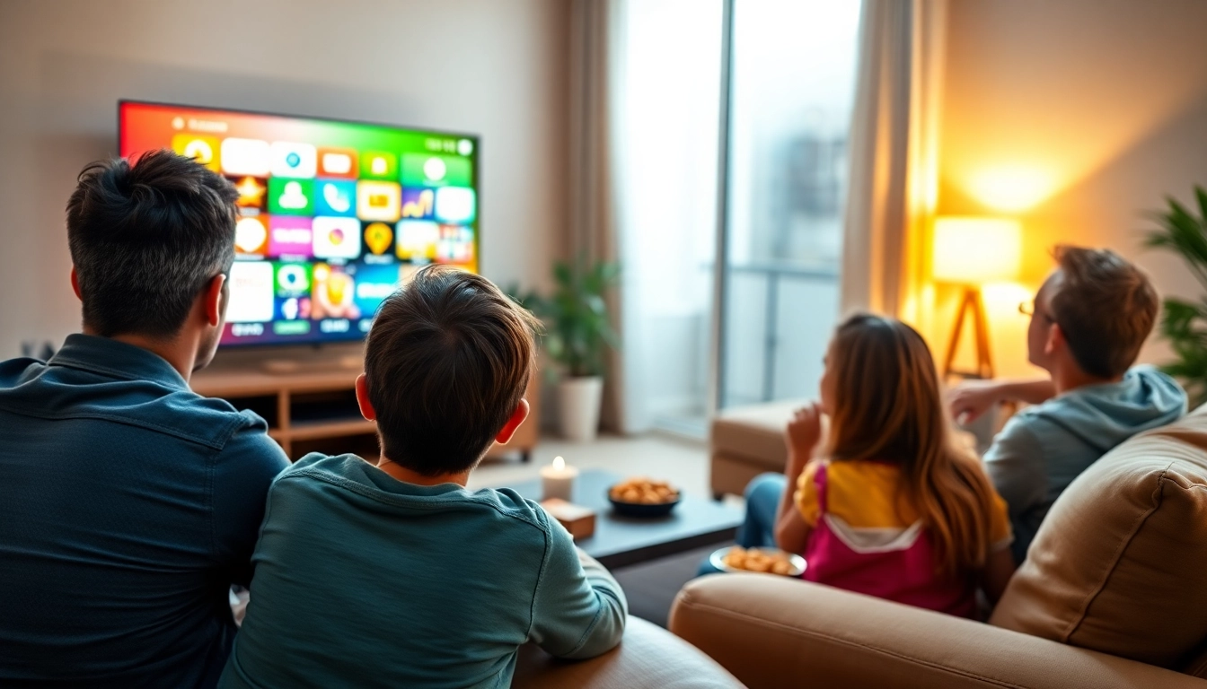 Experience the best free iptv trial in a cozy living room while enjoying family time together.