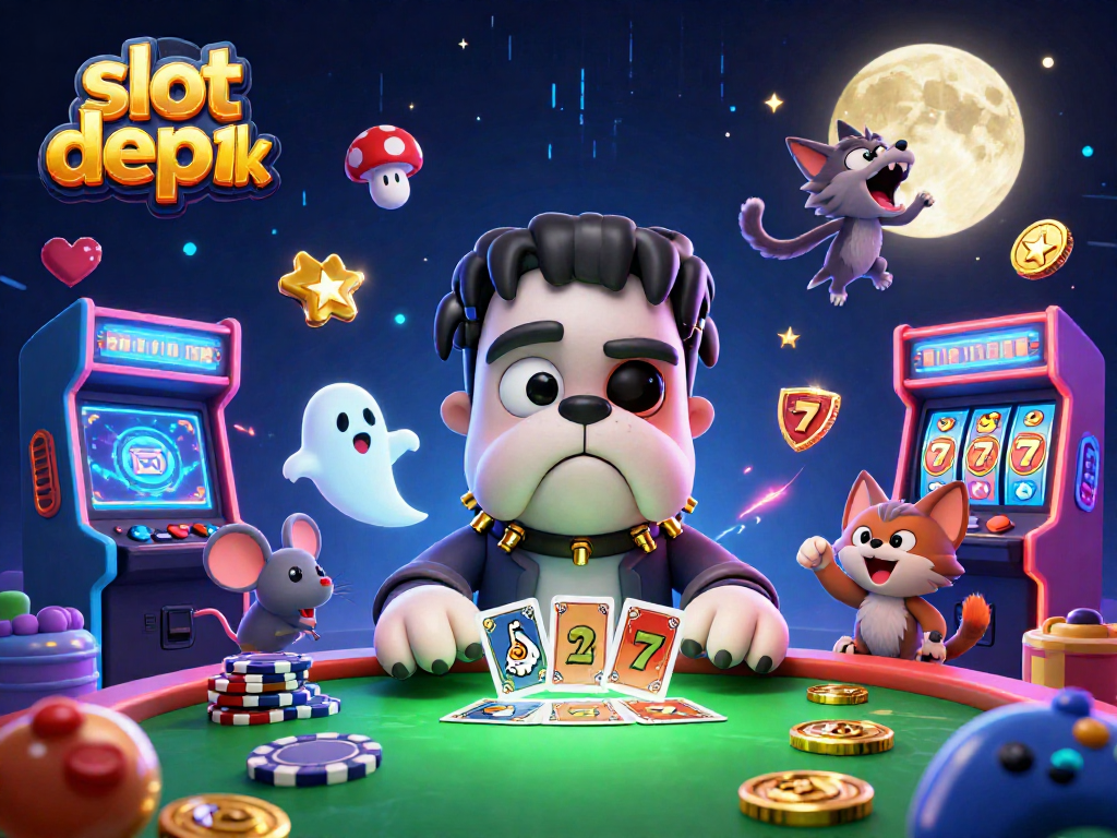 Experience thrilling gameplay with slot depo 1k featuring unique characters and colorful casino elements.