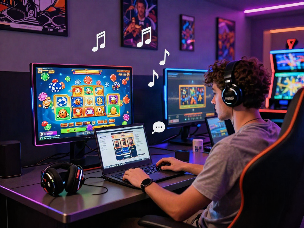 Player engaging with slot deposit 5k gaming session on vibrant slot machine interface.