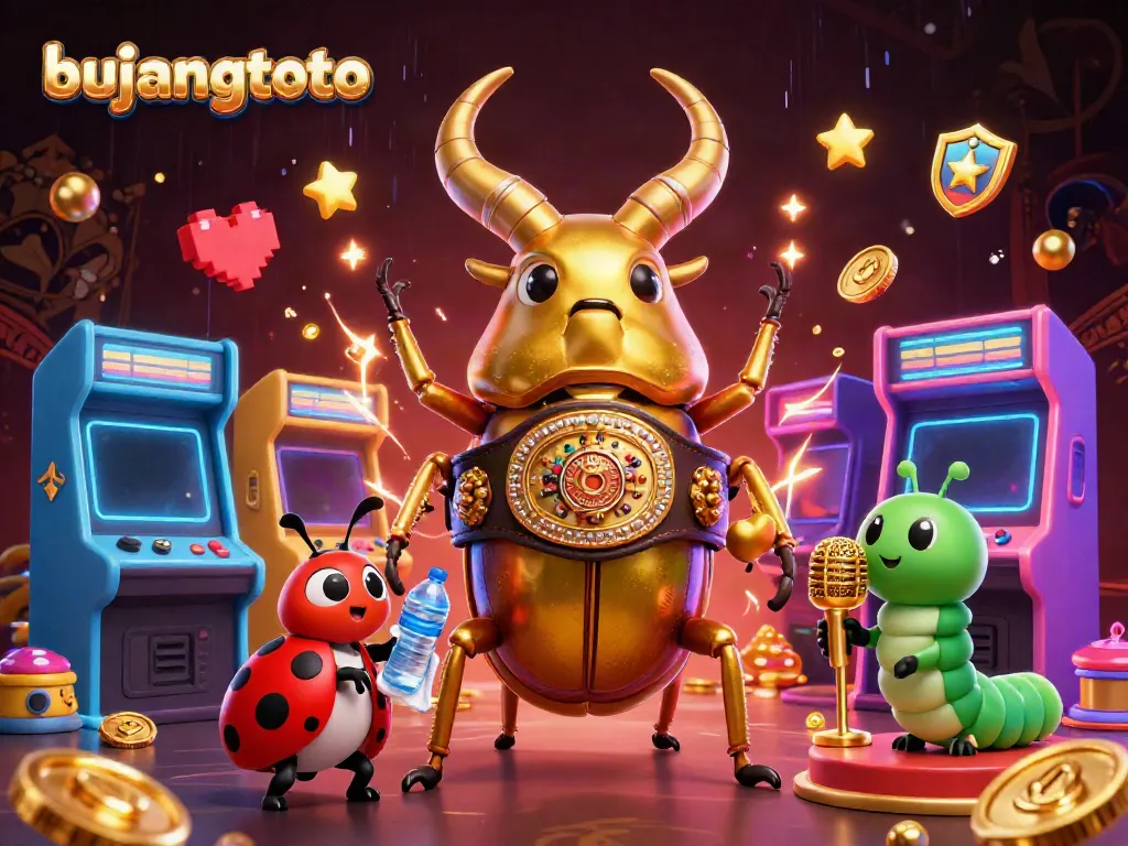 Join the action at bujangtoto, featuring a vibrant scene from an online casino-themed showdown.
