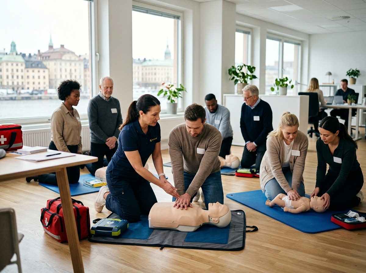 Professionell HLR utbildning i Stockholm på er arbetsplats