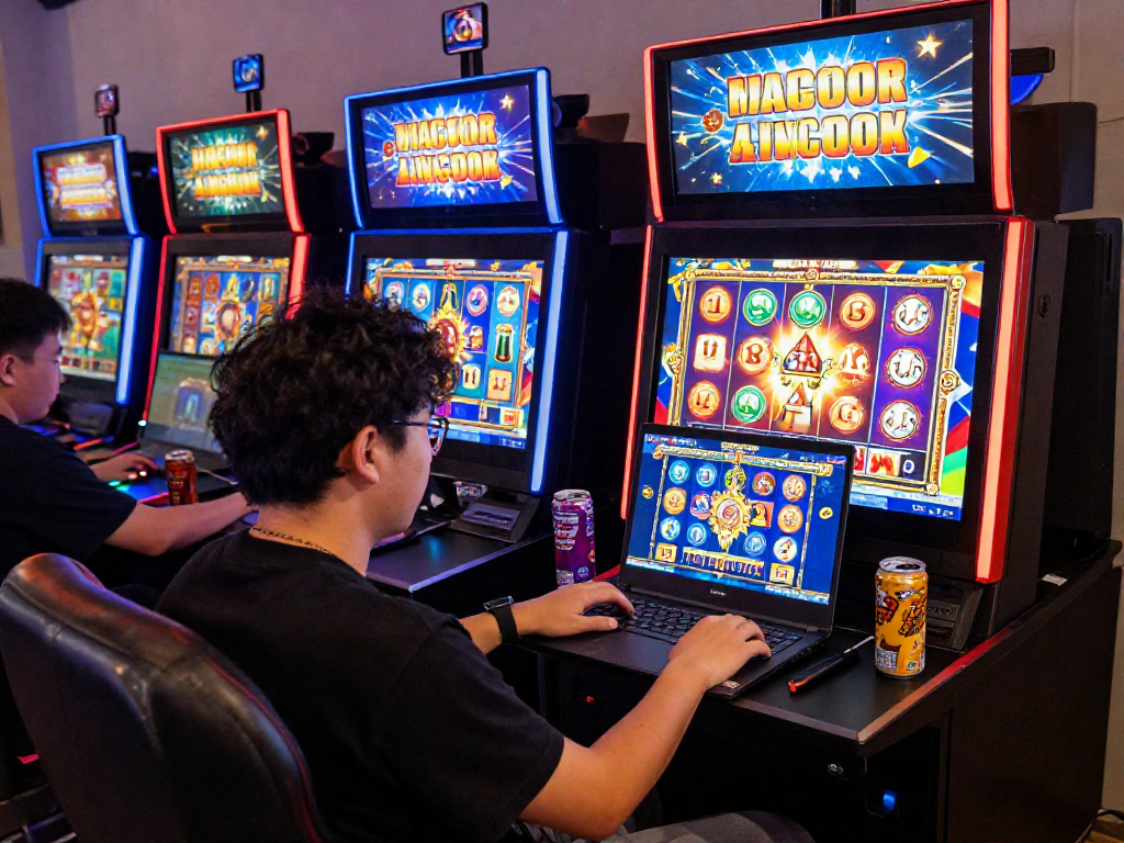 Slot gacor online dengan gamer antusias dan suasana menyenangkan.