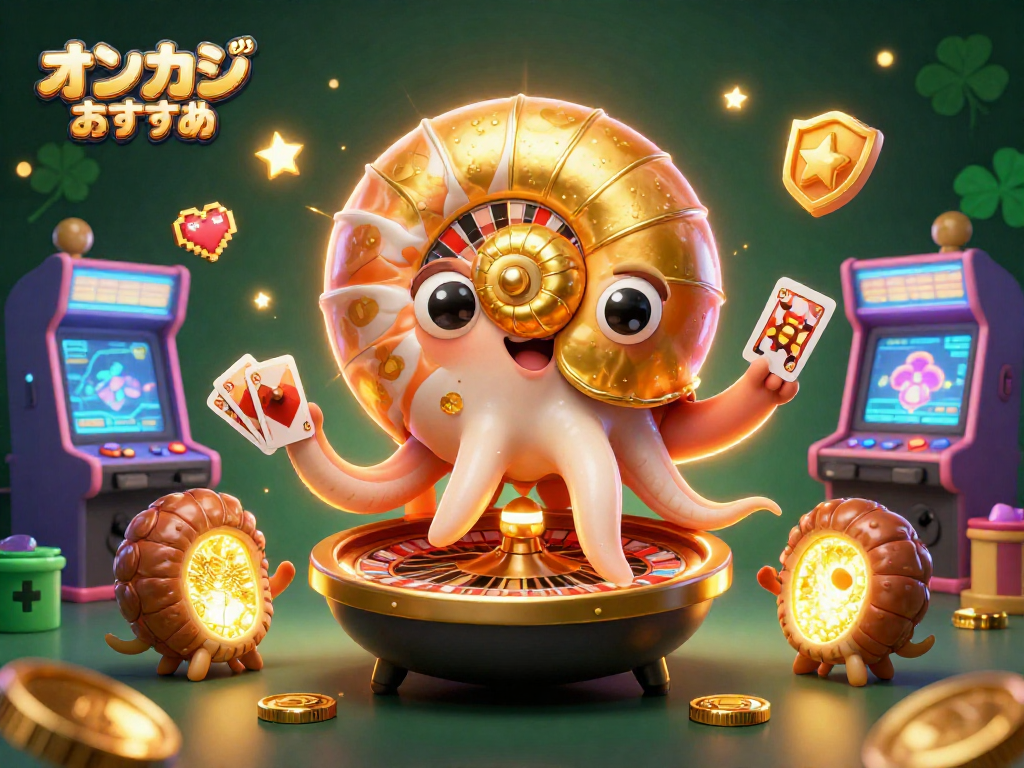 オンカジ おすすめで楽しむ古代のナウティルスがルーレットホイールを持つ魅力的なシーン