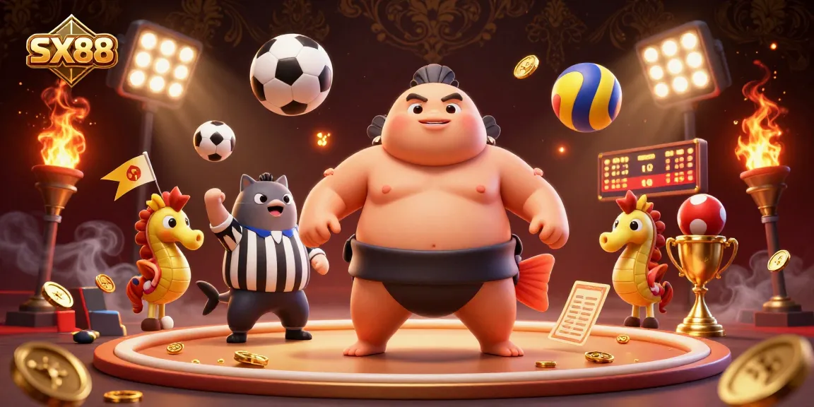 SX88's iconic fugu and catfish create a vibrant underwater betting scene with dynamic game elements.