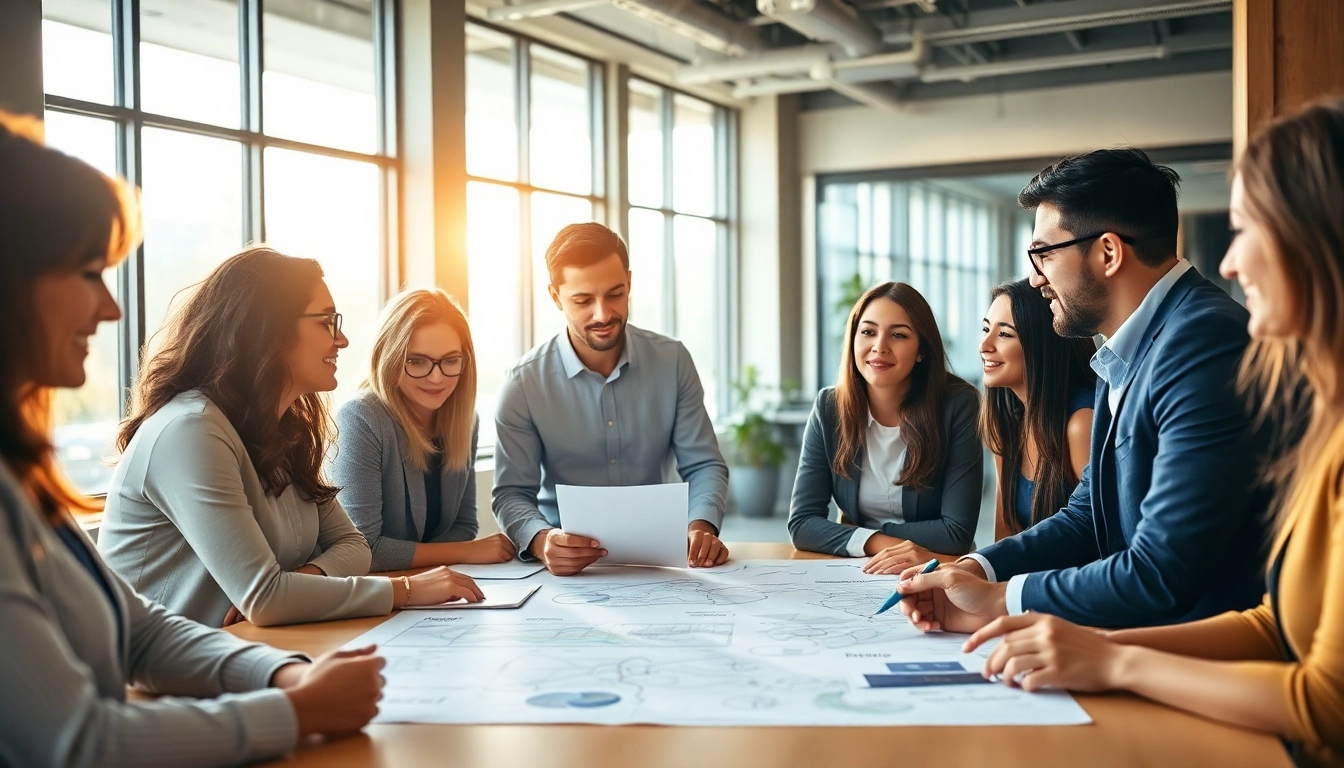 Individuals collaborating to identify their Ideal Career through brainstorming.