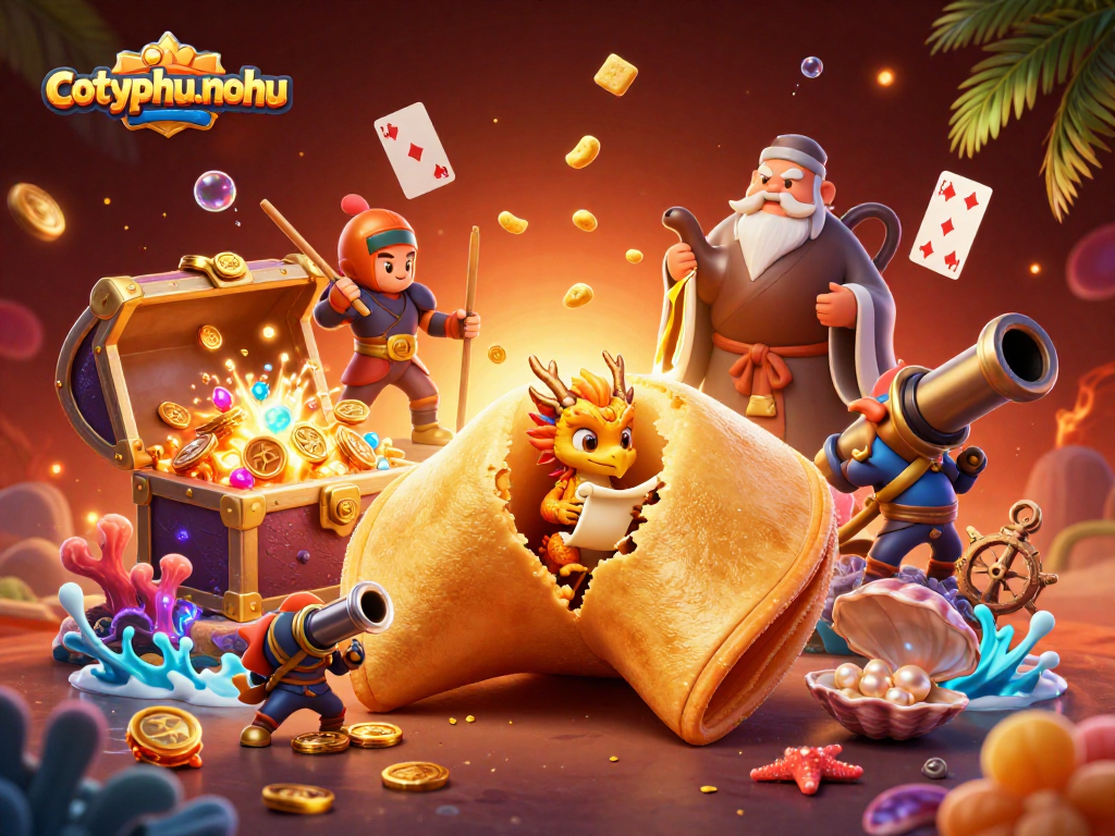 Cotyphu-nohu players engage with a dynamic 3D gaming scene of fortune and strategy.