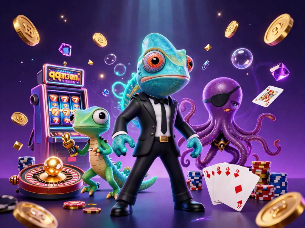 Experience exciting gameplay with qqmacan, featuring vibrant characters and casino elements.