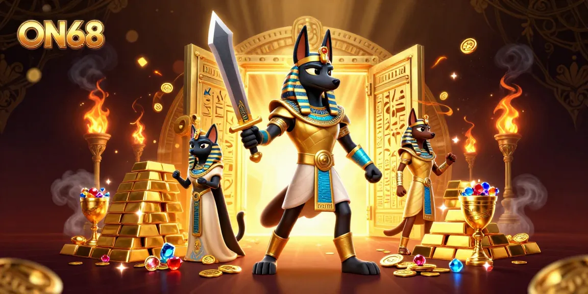 Engage in thrilling gaming adventures with ON68 at its glamorous online casino featuring treasures and ancient warriors.
