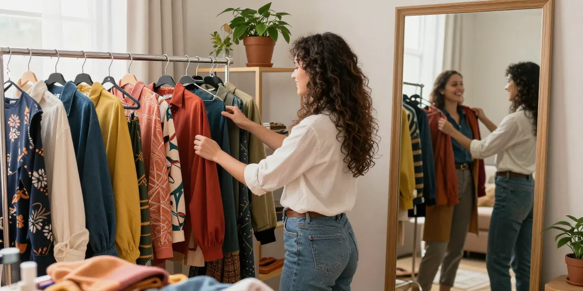 Consulenza d'immagine: stylist e cliente scelgono outfit in un ambiente moderno e luminoso.