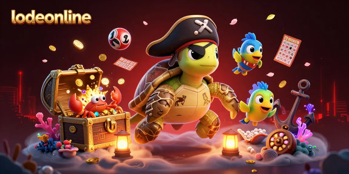 Engage in exciting lodeonline lottery games with vibrant 3D characters and treasure elements.