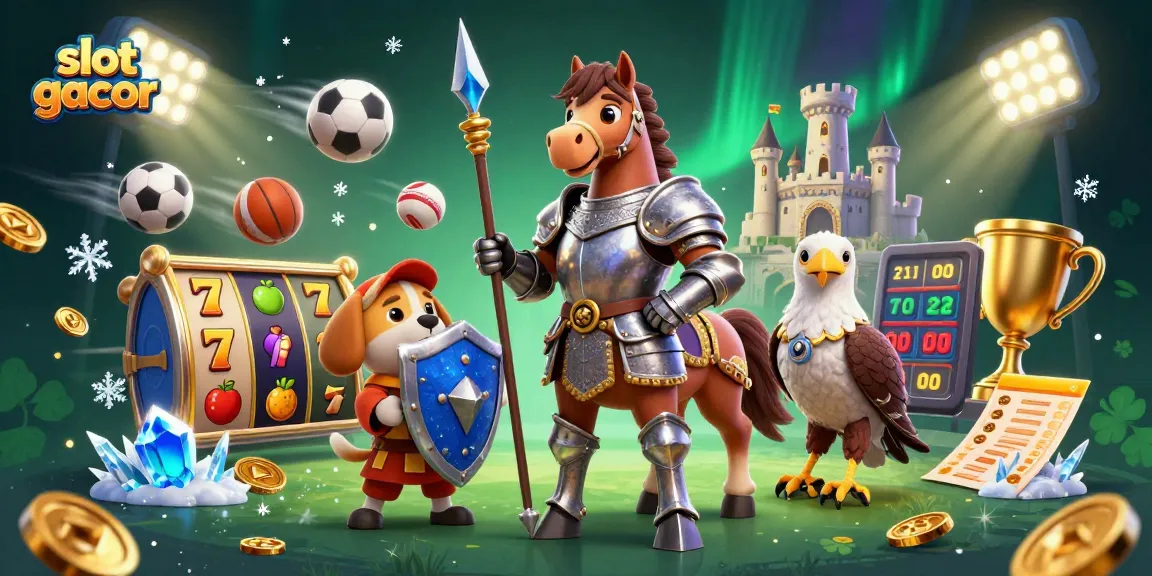 Engage with slot gacor as a knight battles for jackpots amidst dynamic casino elements.