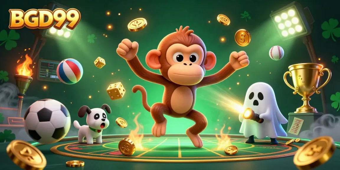 BGD99 showcases a vibrant gaming experience with unique characters in a dynamic casino setting.