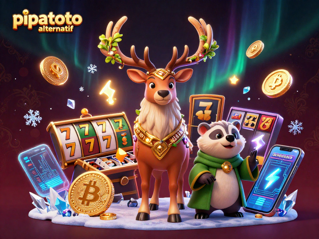Explore pipatoto alternatif with captivating 3D illustration featuring gaming elements and mystical characters.