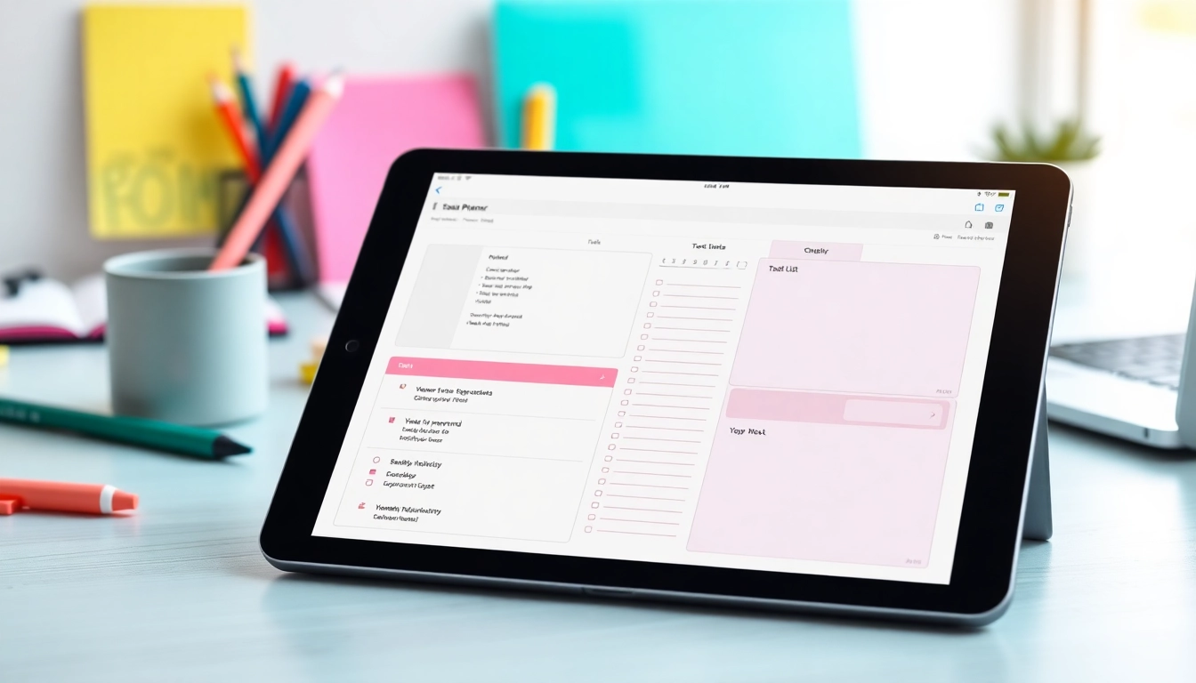 Enhance productivity with Digital Planners For iPad showcasing interactive layouts and tools.