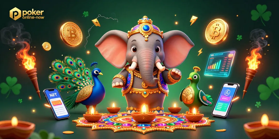 Engage with poker-online-now for a vibrant 3D casino illustration showcasing luck and strategy.
