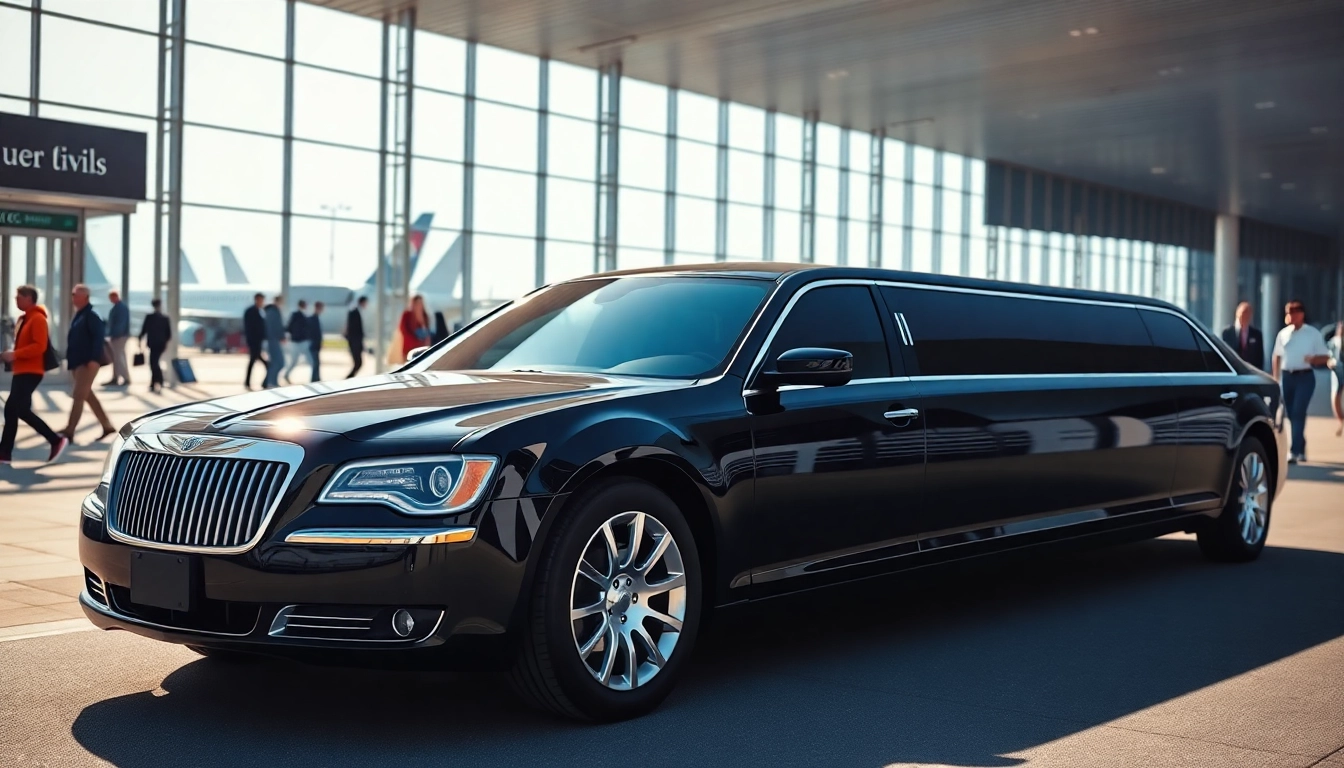 Luxurious vancouver airport limo ready for passengers at YVR, showcasing elegance and convenience.