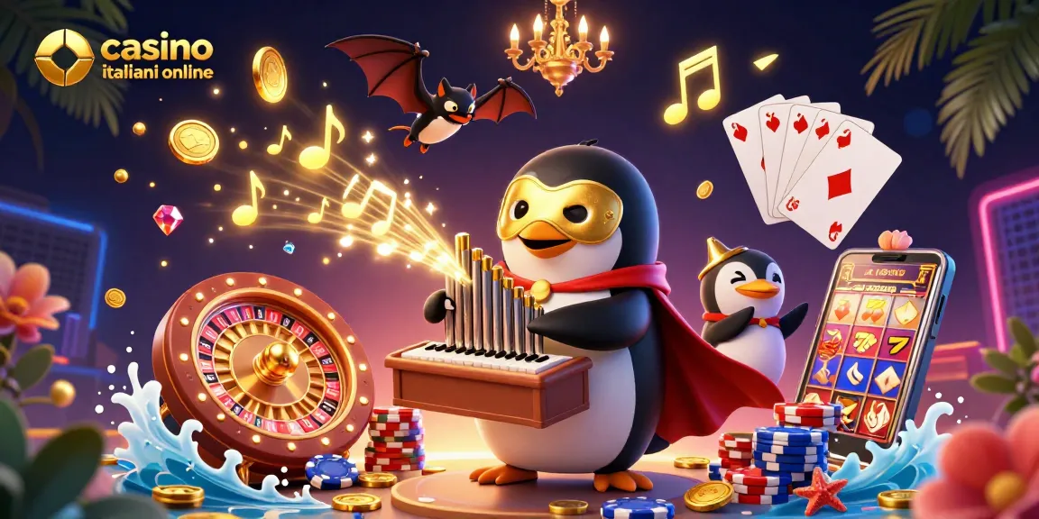Gioca ai casinò italiani online con un pinguino fantasma che suona l'organo di monete dorate.