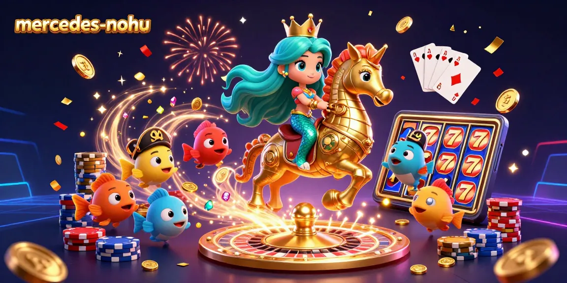 Enter the world of gaming with mercedes-nohu's vibrant casino-themed illustration featuring exciting characters and elements.
