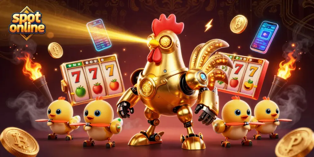Engage in exciting slot online games with dynamic characters and vibrant elements.