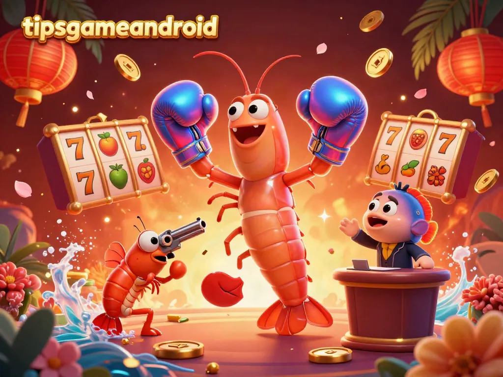 Experience thrilling casino excitement with tipsgameandroid as vibrant shrimp characters engage in play around a rich, animated gaming scene.