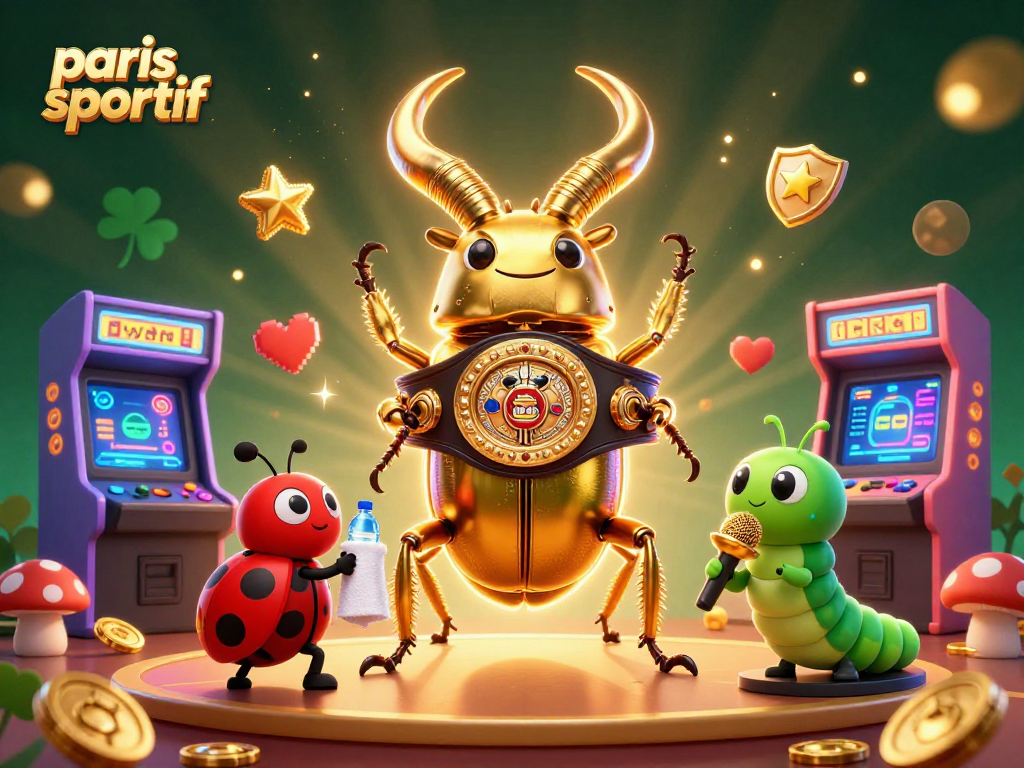 Les paris sportifs prennent vie avec des personnages en 3D colorés sur un fond dynamique et affecté d'une lueur dorée.