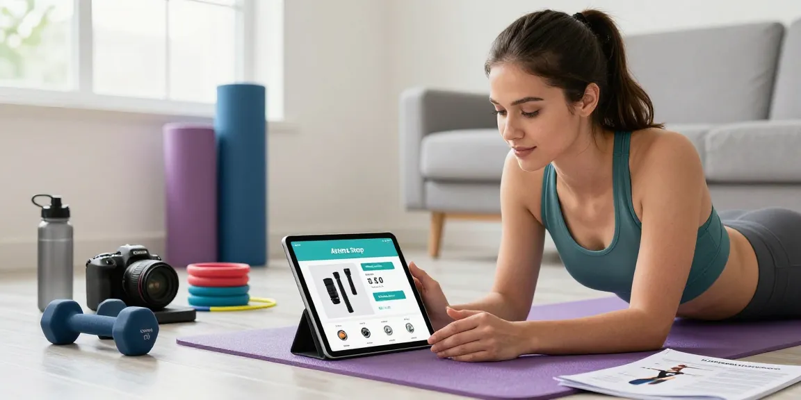Explore the diverse Astera Shop product range for fitness enthusiasts in a modern home gym setting.