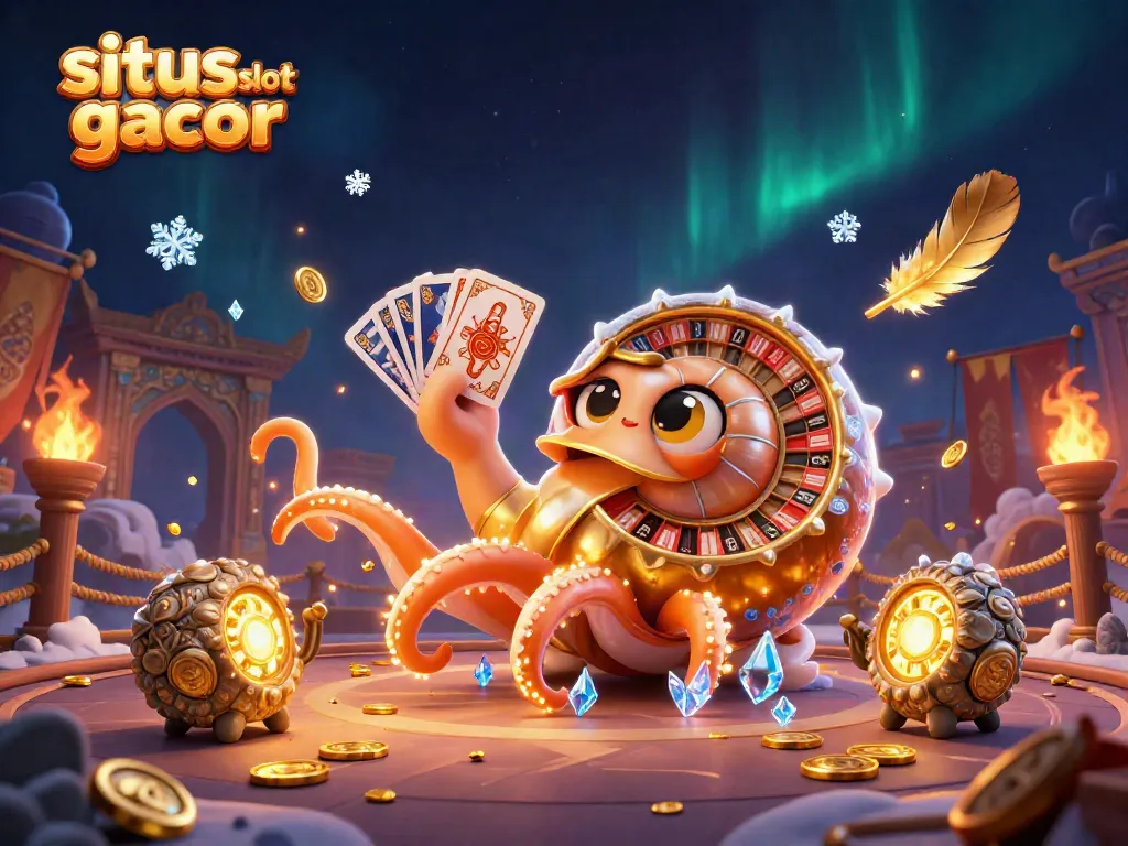 Engage in thrilling gameplay at situs slot gacor with this vibrant casino-themed illustration.